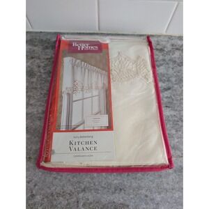 Better Homes And Gardens Ivory Battenberg Valance‎ 60"x16" Farmhouse Style